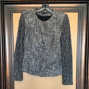 Theory Black and White Tweed Jacket